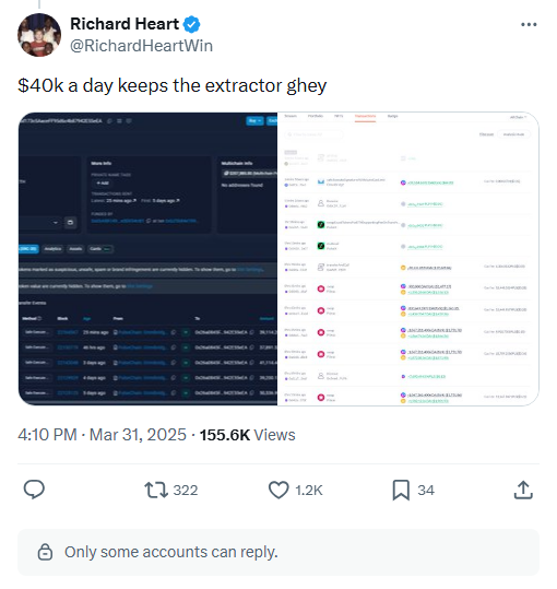 $40k a day keeps the extractor ghey.